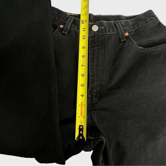 Levi’s VTG 2000 Y2K 550 Relaxed Tapered Denim USA Street Jean Black Womens 10 S - Picture 10 of 15